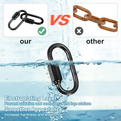 M METERXITY 6-Pack Quick Chain Connector M3.2, Electroplated Iron — view 4