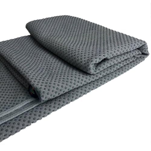 Yoga Towel Yoga Mat Towel Non Slip Hot Yoga Towel Quick Dry Fitness Mats Towel Ultra Soft and Sweat Absorbent Grip Dot Washable Grip Towels With Free Mesh Carry Bag — view 4
