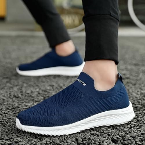 Walking Shoes Mens Light Weight, Trainers Men Barefoot, Loafer Shoes Slip On Sneakers With Anti Slip Soles Lightweight Walking Shoes Athletic Running Shoes Gym Workout Shoe With Arch Support — view 2