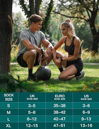 Juclise Compression Running Crew Socks Coolmax Bamboo Moisture Wicking Cushioned Anti-Blister Walking Hiking Tennis sports trainer gym golf support Charcoal Heather+steel Heather+dynamic Blue 8-12 — view 6