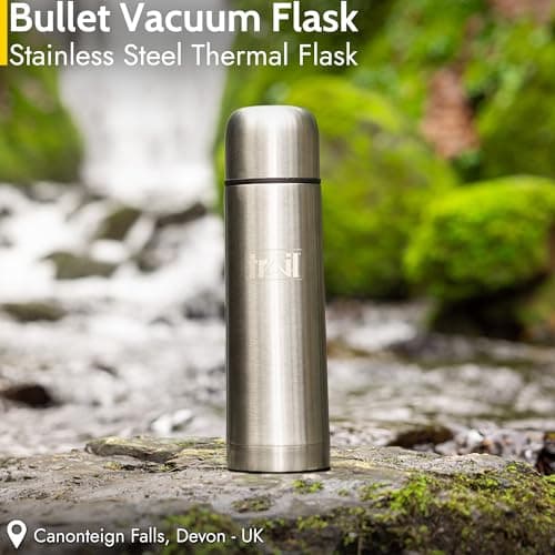 Trail Bullet Vacuum Flask, Camping & Travel, 750ml, Silver — view 2