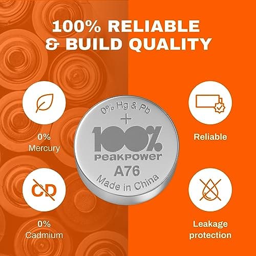 100PP LR44 Batteries 20 Pack | AG13 A76 1.5V for Watches & Toys — view 2
