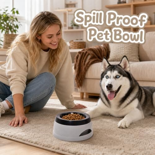 Non Spill Dog Water Bowl, Portable Dog Water Bowl, Grey — view 5