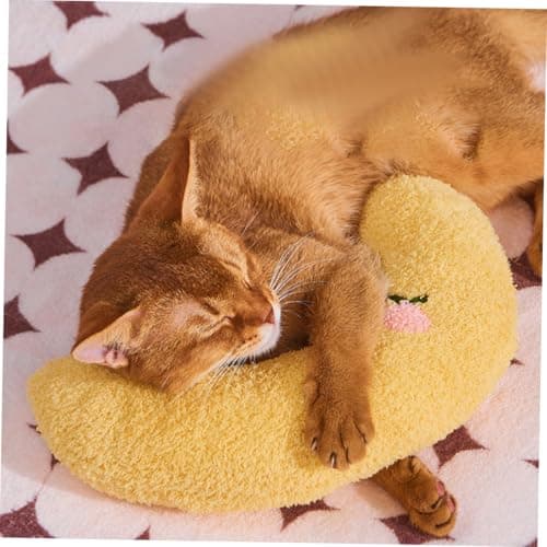 VICASKY 2pcs U-shaped Cat Pillow for Pets Soft and Comfortable Neck Support Made of Flannelette and Pearl Cotton, Washable Kitten Pillow for Sleeping and Hugging — view 2