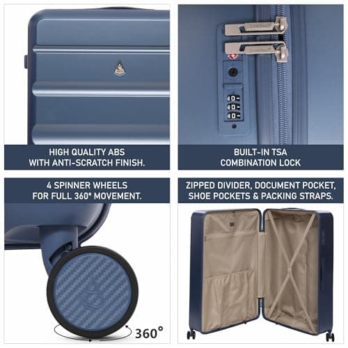 Aerolite Premium Extra Large 32in 144L FlexShell Hard Shell Suitcase — view 4