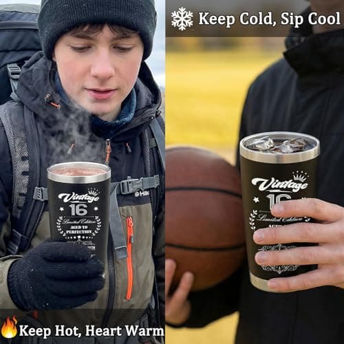 Joybble Gifts for Teen Boys, 16th Birthday Gifts for Boys, Birthday Box with 20oz Stainless Steel Travel Tumbler, Unusual Presents Gift Ideas for Him, Son Gift Set with Gaming Socks Keyring — view 4
