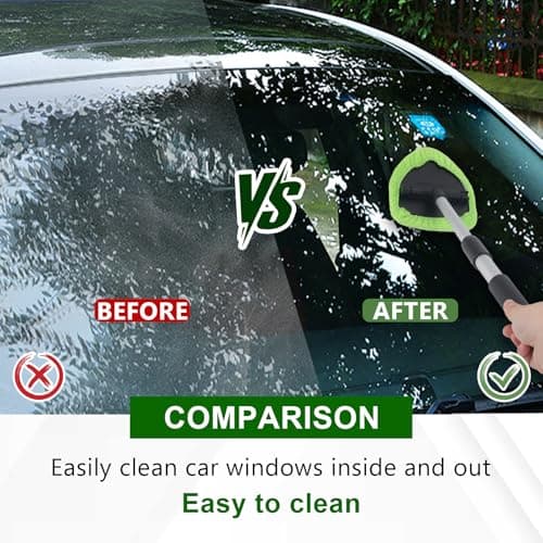 Car Window Cleaner Kit, Multifunctional Expandable Windshield Cleaning Tool — view 6