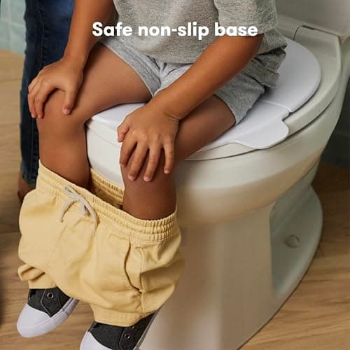 Frida Baby Fold-and-Go Potty Seat | Folding Travel Potty Seat for Boys and Girls, Fits Round & Oval Toilets, Non-Slip Base, Handles, Includes Free Travel Bag — view 4