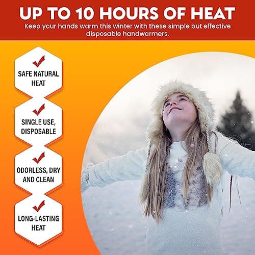 Hand Warmers Disposable Generise Hand Warmer TWIN PACK (2 Pairs) - Long Lasting Constant Heat Perfect for Cold Weather - Up to 10 Hours of Heat — view 3