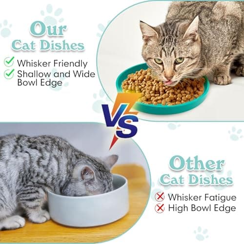 Apatal Cat Feeding Bowls Set 2 Pack Silicone Dog Bowls Non Slip Pet Food and Water Dish for Dry Food and Wet Food Durable Dog Plates for Indoor Cats Small Dogs Puppies Yellow — view 5