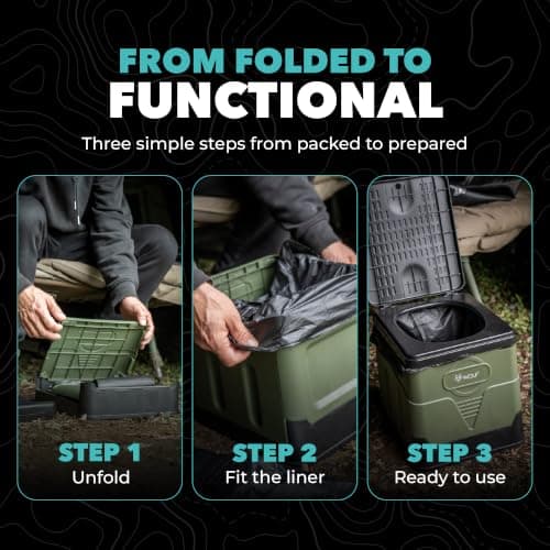 Wolf Outdoors Portable Camping Toilet | Foldable 1.3kg Travel Toilet — view 4