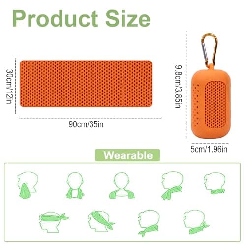 Gym Towels, 3 Pack Cooling Towel Soft Microfiber with Portable Silicone Sleeves, Breathable Instant Towels, Microfiber Soft Quick Dry Gym Towel for Sport Camping Swim Fitness(30 x 90cm, 3 Colors) — view 2