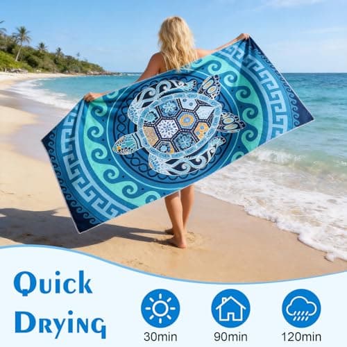 Zocipro Microfibre Beach Towels for Adults 180x90cm – Quick Drying, Sand Free & Lightweight – Reusable Soft Towels for Pool, Gym, Camping & Travel — view 5