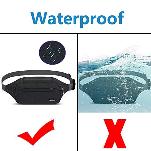 Yooluan Waterproof Bum Bag Waist Fanny Packs 4 Zip Pockets Travel Hiking Outdoor Sport Running Belt Holiday Hiking Doggy Bag Money Hip Pouch — view 6