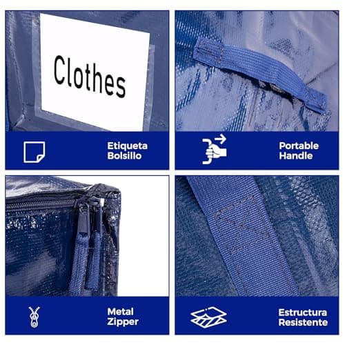 ZFWDSY Moving Bags 93 L,6-Pack Storage Bags Moving Boxes Alternatives — view 4