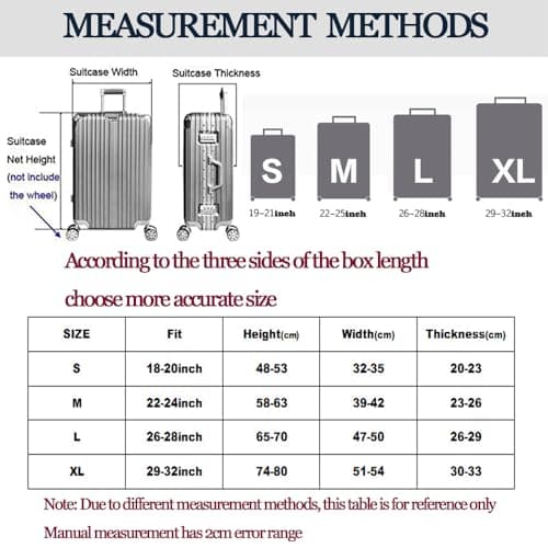 Highdi Suitcase Cover, Solid Color Travel Suitcase Covers, Washable Anti-Scratch Suitcase Covers Protectors, Luggage Covers for Suitcases Elastic (Pink,L(26-28inch)) — view 3