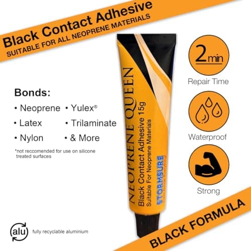 Wetsuit Neoprene Repair Kit - Fix neoprene Wetsuits - Drysuits - Fishing Waders - Neoprene Boots And Gloves - Neoprene Glue And Heavy Duty Instant Fix Tape Patches - Waterproof Long Lasting Repair — view 3