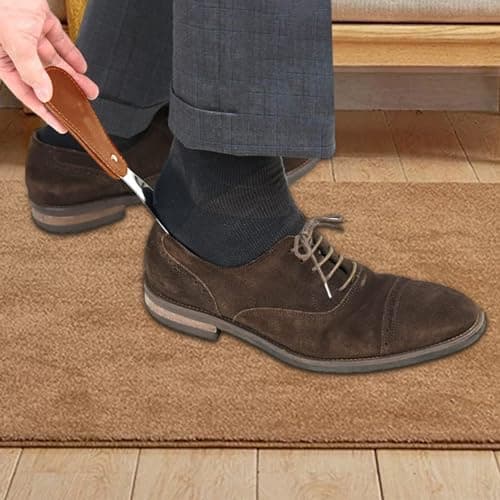 Small Shoe Horn, Shoehorn | Pocket Shoe Horn with PU Leather Cover - Shoe Helper Tool for Travel E, Boots Shoe Spoons for Men, Women and Children, The Design of the Shoe Horn Based on — view 2