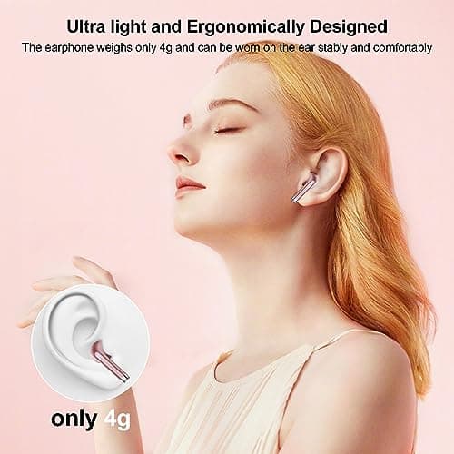 Wireless Bluetooth Headphones, Bluetooth 5.3 Earphones with ENC Reduction — view 6