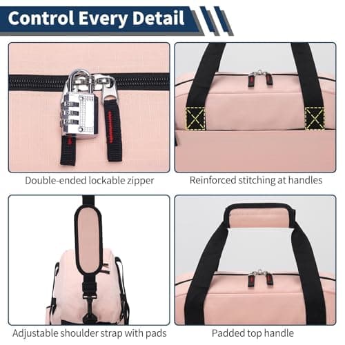 LONALIA 14L Small Gym Bag, Wet Pocket, 14 inch, Nude Pink — view 5