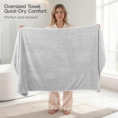 REDKISS Super Soft Luxurious Towel Set-Highly Absorbent-2 Bath Towels 2 Hand Towels 2 Washcloths-Microfiber Coral Velvet Quicker to Dry Towel for Fitness, Bathroom, Sports, Yoga, Travel(Grey，6Pack — view 6