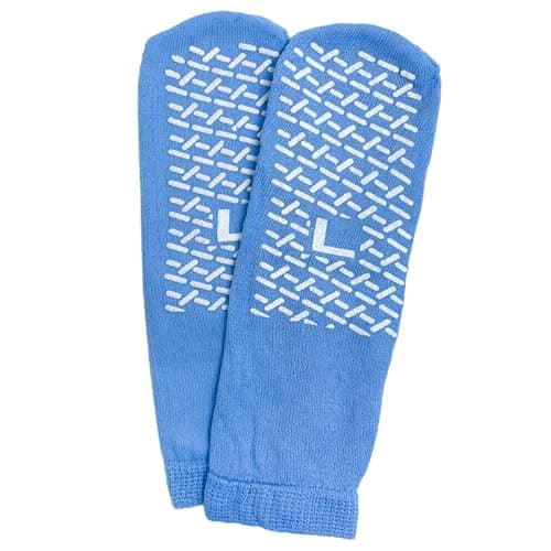 Interweave Healthcare Double-Tread Non-Slip Hospital Socks Blue (1 Pair), Fall Prevention Socks, As Used by NHS Hospitals — view 5