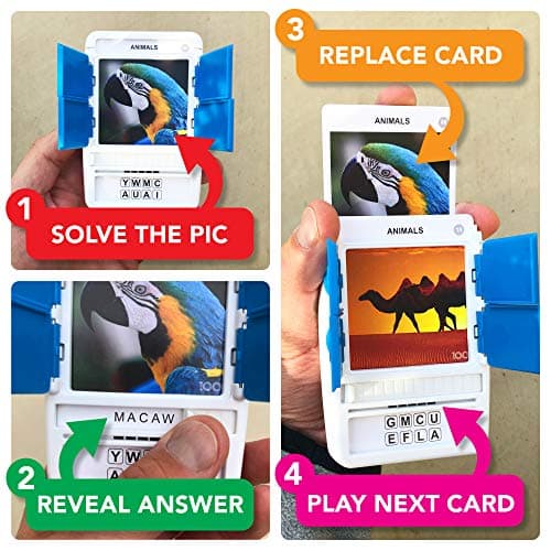 100 PICS Animals Game - Fun Travel Games for Curious Kids (Amazing Animals Pack) [Pocket Card Quiz] — view 6
