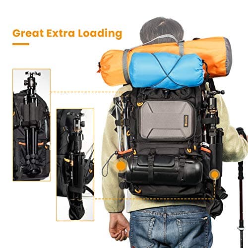 TARION 2 Bags in 1 Large Camera Bag Backpack 27L with 15.6" Laptop Sleeve — view 6