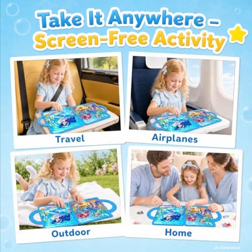 Magnetic Puzzle for Kids 3-8 – Mermaid Travel Puzzle with Carry Handle — view 5
