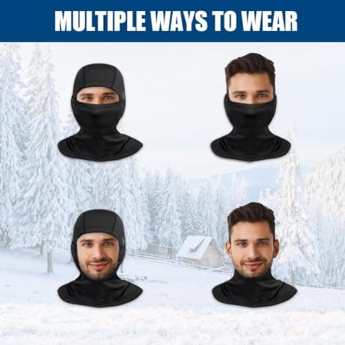 AMFUN Winter Balaclava for Men, Ski Mask Windproof Cycling Balaclava,Thermal Head Cover Face Mask for Men Women Outdoor Sports Motorcycle Cycling — view 5