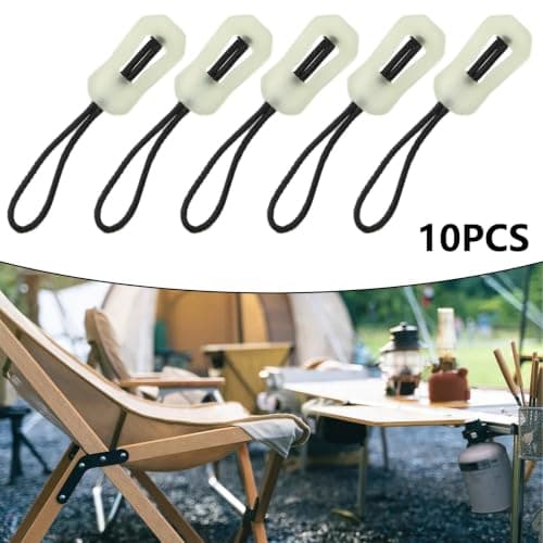Drawup Reflective Zipper Pulls Glow in The Dark 10pcs Luminous Zip Puller Replacement for Outdoor Sports Travel Luggage Repair Kit(Type 2) — view 5