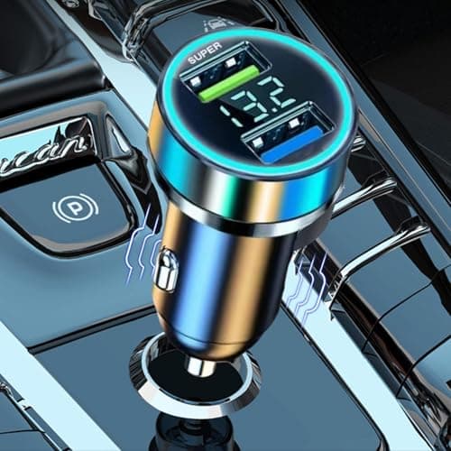 Car Charger Adapter - 120w/240w Ultra Fast Charging Car Charger | Portable Cigarette Lighter USB Charger | USB Car Charger with Digital Display 6 Protective Functions for Family Travel, Car Charger — view 3
