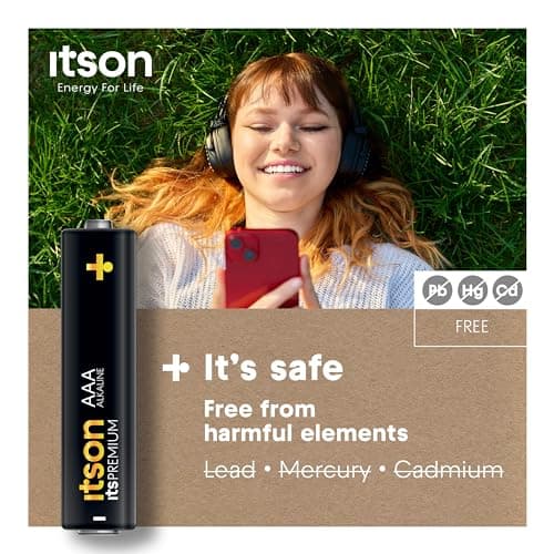 ITSON, AAA batteries, PRO, pack of 10, eco-friendly packaging of 95 Percentage recycled materials, best for cameras, gaming controllers, made in EU — view 5