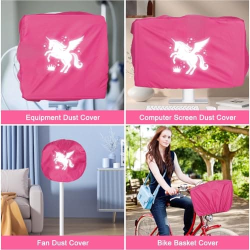 flintronic Waterproof Rain Cover for Backpack, Unicorn Reflective Rucksack Cover,Unicorn School Bag Waterproof Cover, High Visibility Backpack Cover, Anti-dust, Foldable for Girls, Children — view 6