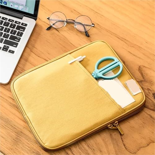 Tablet Bag For 9.7-11 13-14 Inch Laptop Sleeve Inner For Tablets Shockproof Case Pouch Cover For Travel(Yellow,9.7-11inch) — view 6