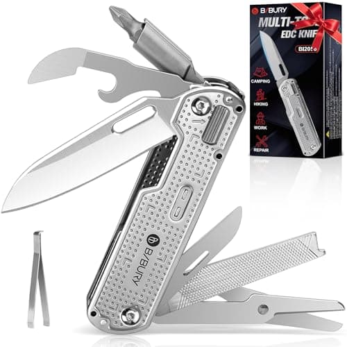 BIBURY Multitools, EDC Pocket Tool, Mini Multi Tool Gifts for Men BI2056