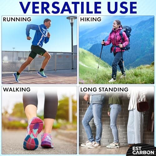 EstCarbon - Carbon Fibre Insole - 1 pc, UK Size Men 8-8.5, Women 9.5 - Unisex Orthotic Shoe Insert - Stiff Foot Plate - Turf Toe, Hallux Rigidus, Flat Feet, Plantar Fasciitis, Mortons Extension — view 6
