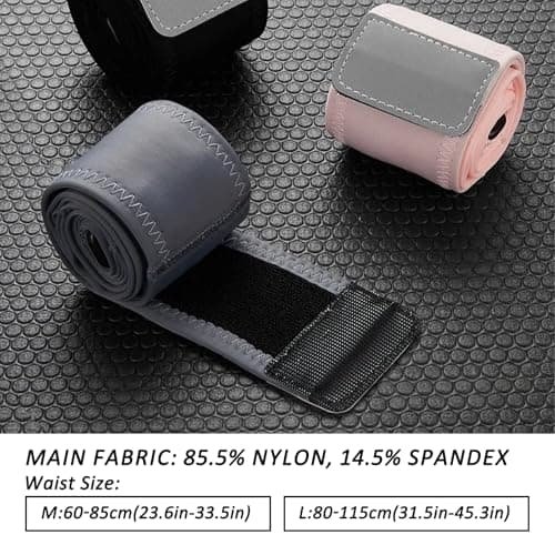 Unisex Running Belt Women Men Runner Waist Pack Phone Holder Bag for Marathon Jogging Sport Workout Exercise Fitness (Black, Medium) — view 2