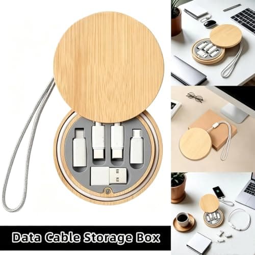 6 in 1 Multi Functional Bamboo Charging Cable Kit — view 4