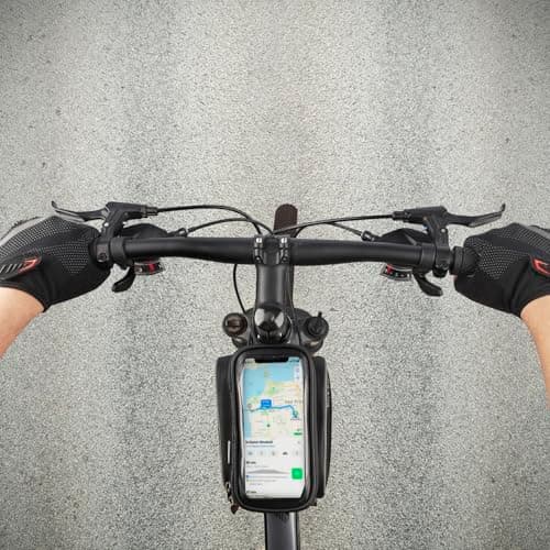ROTTO Bike Frame Bag with 2 Side Storage Pockets Bicycle Top Tube Phone Bag with Sensitive Touch Screen — view 3
