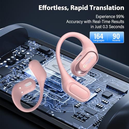 AI Language Translation Earbuds Real Time, 4-in-1 Bluetooth 5.4 Translator Earbuds, Supports 164 Languages & 7 Translation Modes with AI App, 50H Translator Device, Ideal for Travel/Business/Leaning — view 3