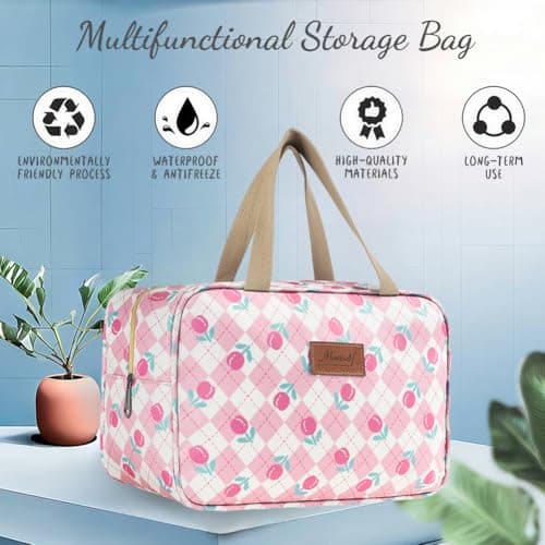 Aucuu Toiletry Bag, Large Full Size Toiletry Bag, Travel Hand-Held Make up Wash Bags, Portable Waterproof Toile-Try Kit, Bathroom Storage Case, Cosmetic Organizer for Travel, Camping for Women Girl — view 6