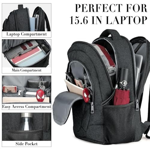 BIKROD Laptop Backpack, School Backpack for Boys Water Resistant School Bag, Business Anti Theft Durable Laptop Bag, Gifts — view 2