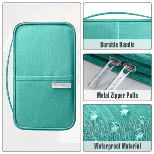 Passport Holder Travel Wallet, RFID Family Travel Document Organiser — view 4