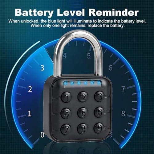 6 Digit Combination Padlock Gym Locker Lock Black IP55 Waterproof — view 5