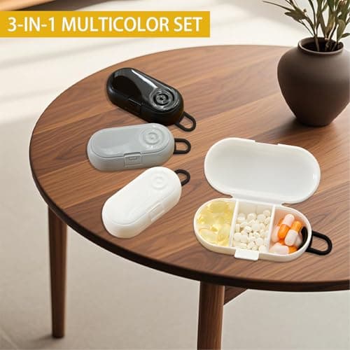 3 pcs Earplug Cases, CNYMANY Mini Portable Earbud Case, Versatile Compartment Ear Plug Plastic Storage Holder Earplug Organizer Box for Camping Hiking - Black Hook — view 4