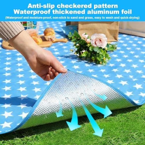 Single Camping Mat 90x200cm, Insulated Sleeping Pad & Waterproof Picnic Blanket |Lightweight Folding Festival Groundsheet & Damp-Proof Tent Carpet for Solo Hiking, Dormitory — view 3