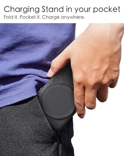 3 in 1 Charging Station for Multiple Devices,Travel Wireless Charging Station, Foldable Charger for iPhone 16/15/14/13/12/SE/11/X/8 Series,& Android Phone,& AirPods,& iWatch (USB-C Adapter Included) — view 2