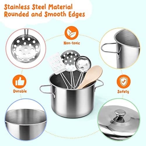 Hohosunlar Pretend Play Kitchen Accessories Set, 59Pcs Kids Cooking Set — view 6