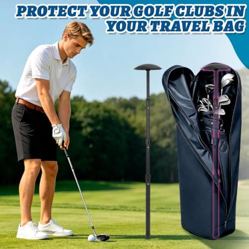 Adjustable Golf Travel Bag Support Rod, Golf Club Stiff Arm Protector — view 2